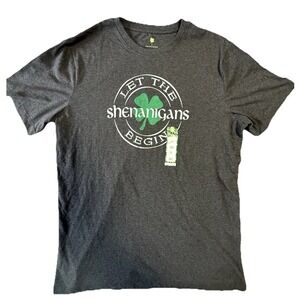 "Let The Shenanigans Begin" St Patrick's Day T-Shirt Unisex Size Large NWT